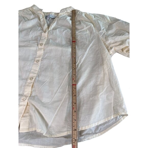 Jessica Simpson Ivory Button-Front Long Sleeve Blouse OX t Womens Top - Picture 10 of 10